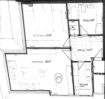 2-Zimmer-Wohnung mit Balkon und Keller in Isselburg - Grundriss (63798)
