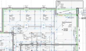 Hochwertige Mietwohnung in exklusiver Innenstadtlage an der Bocholter Aa zu vermieten - Grundriss (66474)