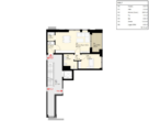 Grundriss Whg. 7 - 2-Zi-OG-Wohnung mit Loggia in Ahaus zu vermieten (Whg 7)