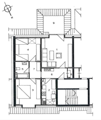Wohnung mit Balkon, 2 Schlafzimmern und Keller in Isselburg! - Grundriss (64908)