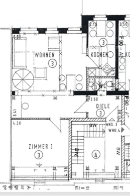 Charmante und besondere Maisonette – Altbauwohnung in zentraler Lage zu vermieten - Grundriss (64889)